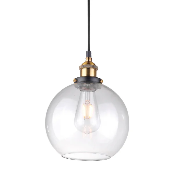 VERRE TRANSPARENT LOGAN DE LAMPE DE PLAFOND