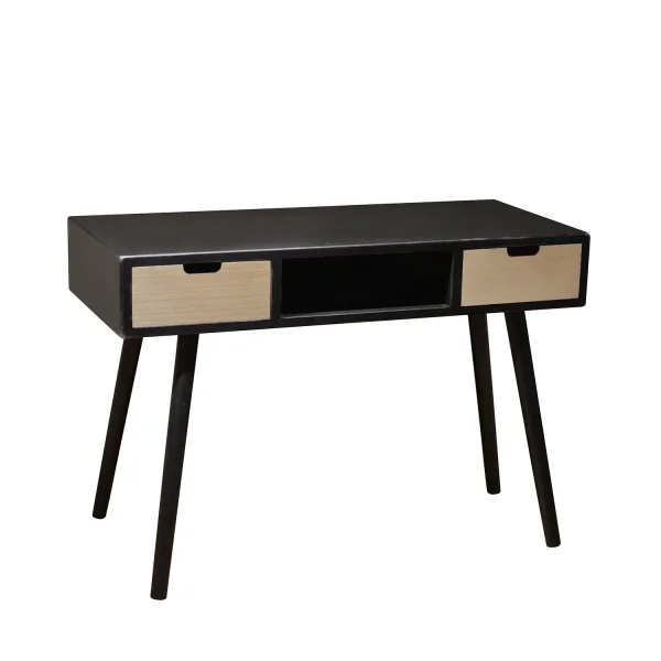 TABLE DE BUREAU LUKA EN PIN NOIR