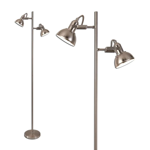 LAMPE DE PLANCHER DÉCORATIVE 2 LUMIÈRES DE MURRAY DE NICKEL