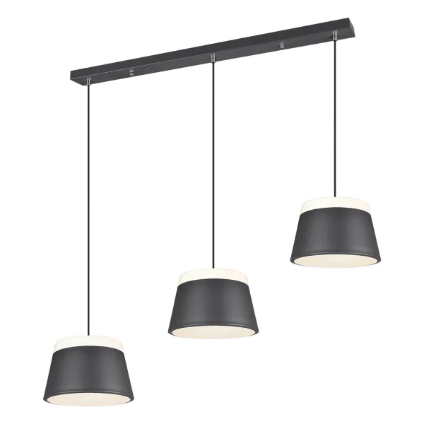 LAMPE DE PLAFOND DUCHESSE 3 LUMIÈRES EN MÉTAL NOIR