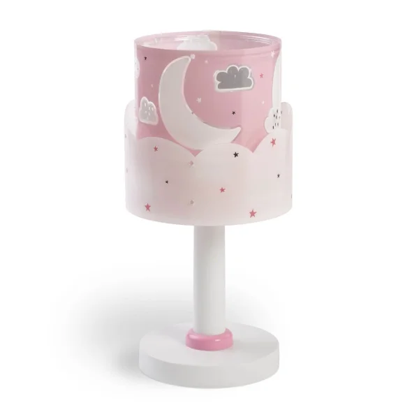 LAMPE DE TABLE ROSE POUR ENFANTS MOON E14