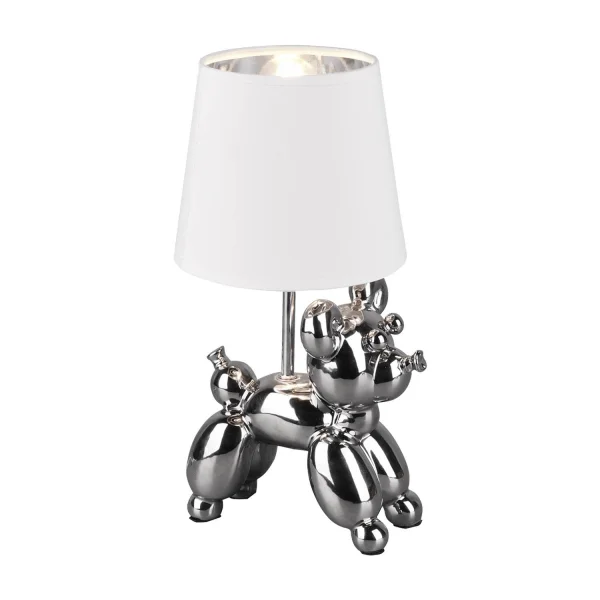 LAMPE DE TABLE LUCKY CÉRAMIQUE ARGENT E14