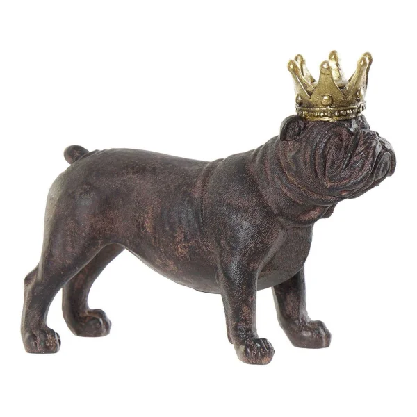 FIGURINE RÉSINE BULLDOG COURONNE