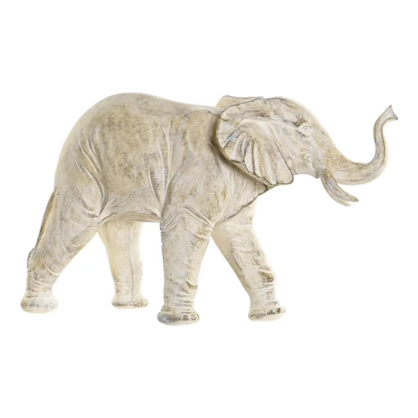 FIGURA RESINA ELEFANTE DECAPE BLANCO