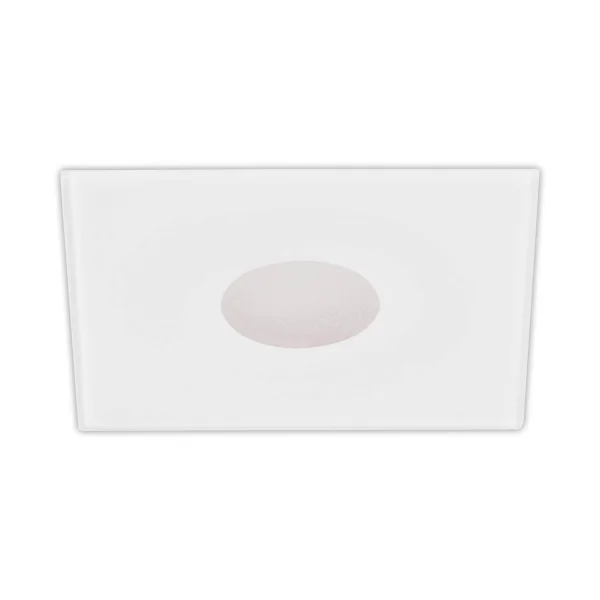 SPOT ENCASTRÉ CARRÉ VERRE AVEUGLE BLANC LUMINOSITÉ IP20