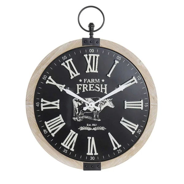 HORLOGE MURALE EN MÉTAL MDF FARM FRESH