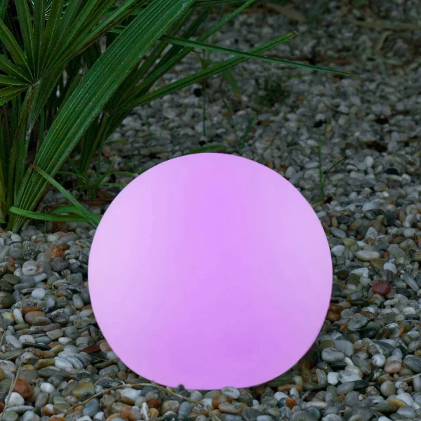 Boule lumineuse extérieure buly 30cm recharge solaire + flottant