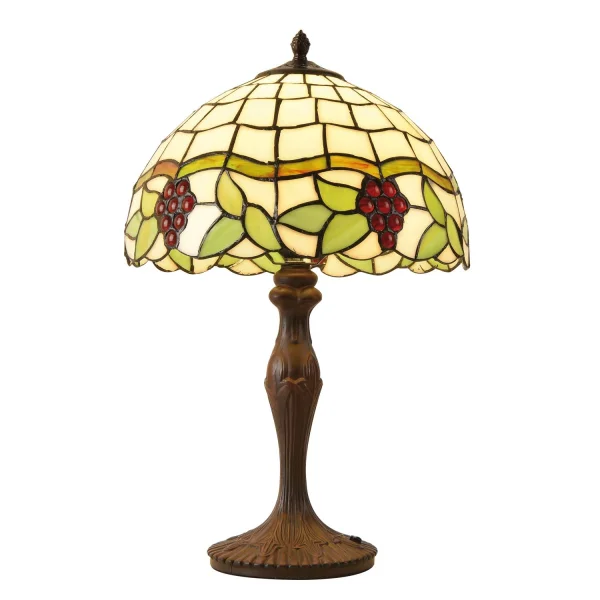 LAMPE DE TABLE 1 LUMIÈRE 30 CM TIFFANY GRAPE