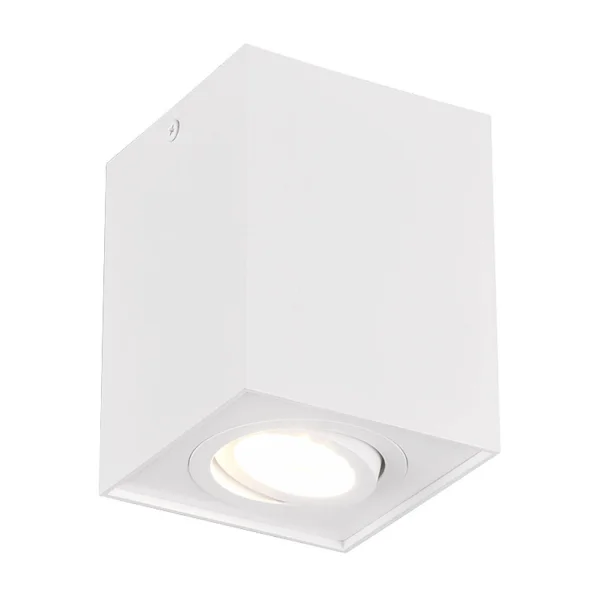 PLAFONNIER 1 LUMIÈRE ORIENTABLE MÉTAL BLANC GU10 GARIBALDI