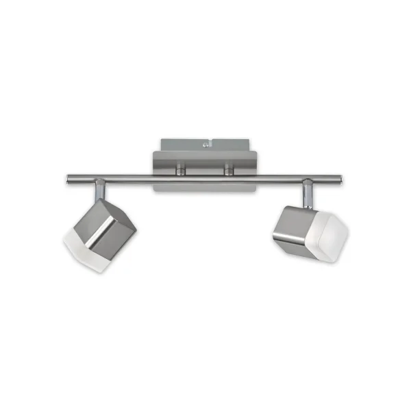 SPOT 2 LUMIÈRES LED 2x4 W 3000K MÉTAL NICKEL ALPHONSE