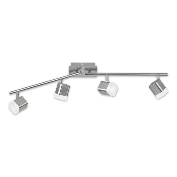 SPOT 4 LUMIÈRES LED 4x4 W 3000K MÉTAL NICKEL ALPHONSE