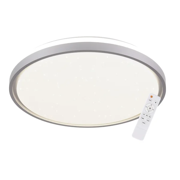 PLAFONNIER LED 58W RÉGLABLE BLANC ARGENT CIRCULAIRE TELLUS