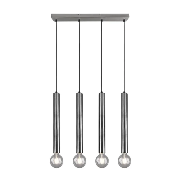 SUSPENSION 4 LUMIÈRES MÉTAL NICKEL MAT SULLIVAN