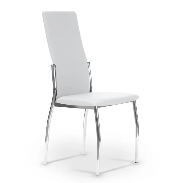 SILLA TAPIZADA LADY PU BLANCA