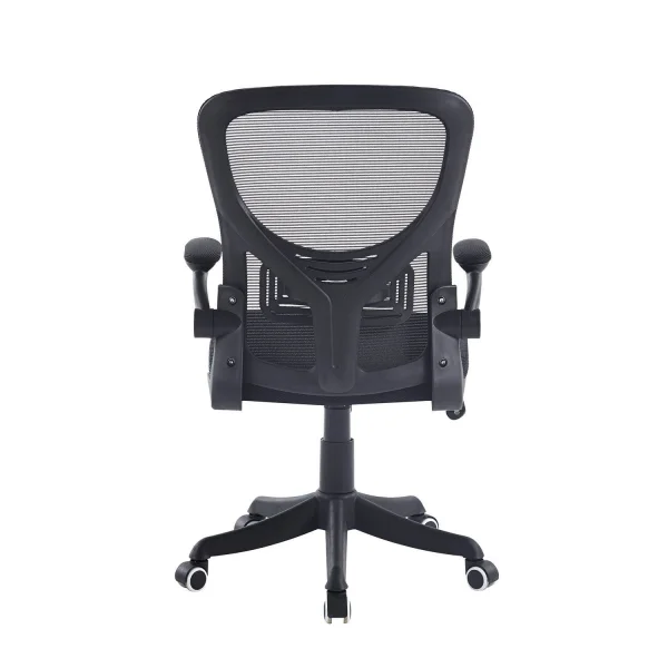Chaise de bureau compacte à roulettes AYA (noir) - Chaise