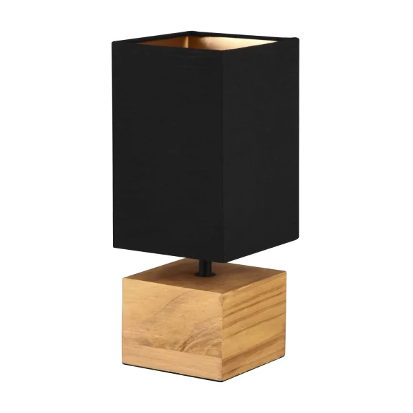 Lampe de chevet Lot LT2 bois bois noir P30xD30xH50cm