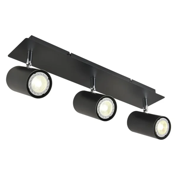 FOCO 3 LUCES NEGRO GU10 ADARA