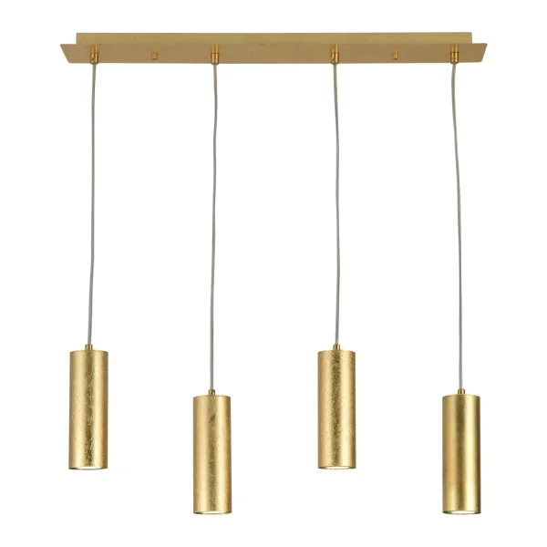 SUSPENSION 4 LUMIÈRES FEUILLE D'OR GU10 ADARA