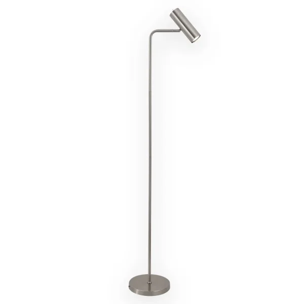 LAMPADAIRE ACIER NICKEL SATINÉ ADARA