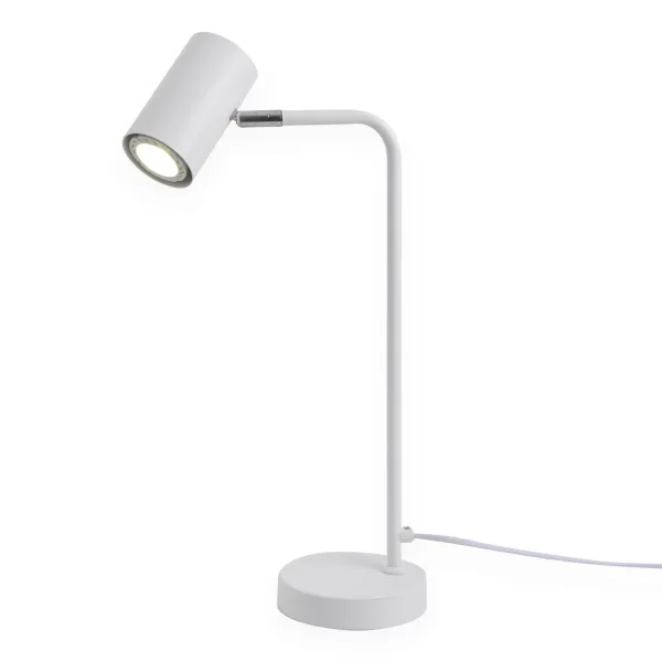 LAMPE DE TABLE EN ACIER PEINT BLANC ADARA