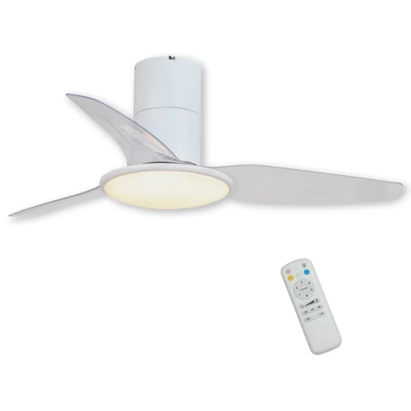 VENTILATEUR DE PLAFOND LED 24 W RÉGLABLE BLANC ISOLDE