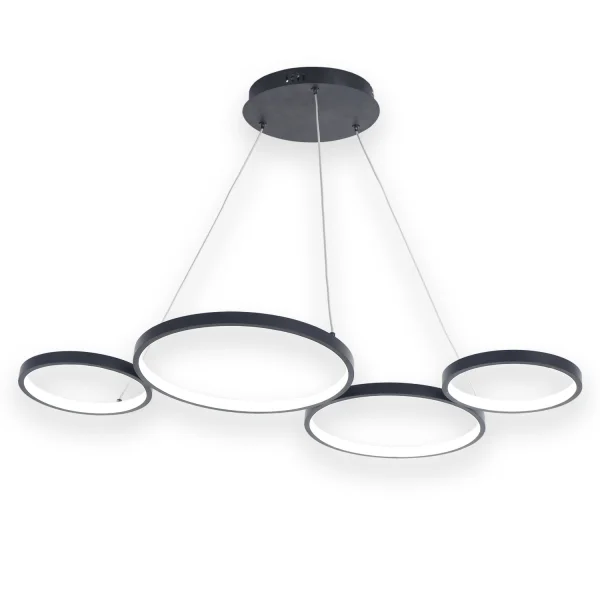 LUSTRE DE PLAFOND LED 65W RÉGLABLE NOIR SERENA