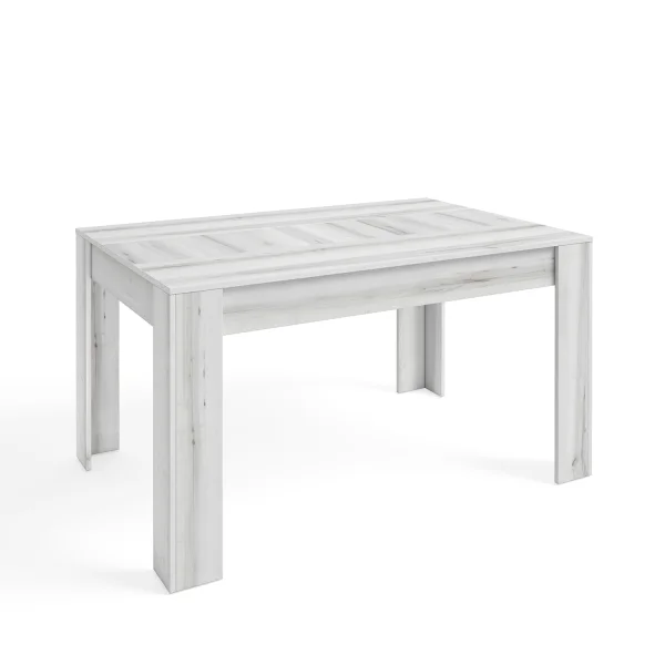 TABLE DE REPAS EXTENSIBLE 140X90 NORDIQUE BLANC ARABELLA