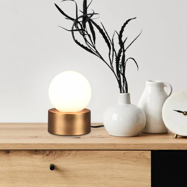 LAMPE DE TABLE TACTILE BRONZE VIEUX E14 HESPERIA