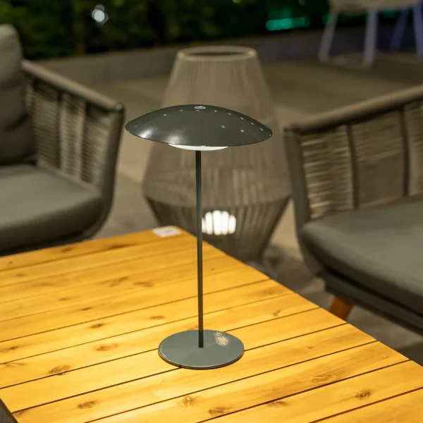 LAMPE DE TABLE EXTÉRIEURE IP44 À BATTERIE ANTHRACITE SARDINIA 40