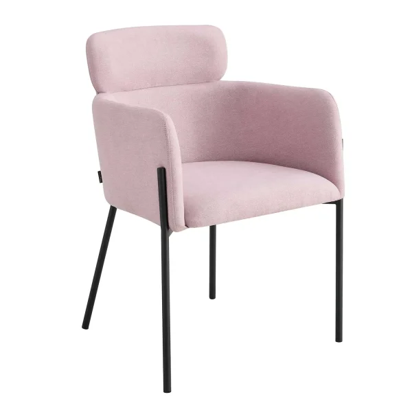 FAUTEUIL TAPISSÉ ROSE PASTEL COSMO