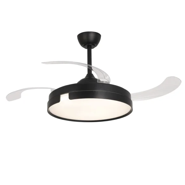 VENTILATEUR DE PLAFOND LED 48W RÉGLABLE 4 PALES PLIABLES NASHVILLE