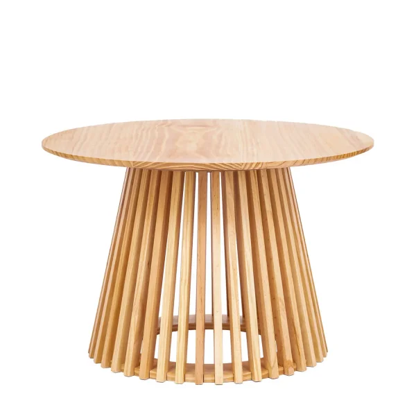 TABLE BASSE RONDE EN BOIS NATUREL Ø70 CM NEREA