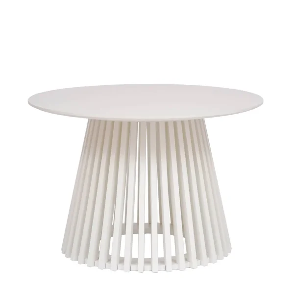 TABLE BASSE RONDE EN BOIS BLANC Ø70 CM NEREA