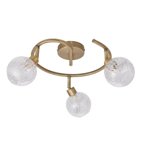 PLAFOND EN CUIR QUINN 3-LIGHT